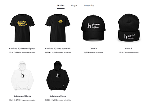 Merchandising para la tienda física y online